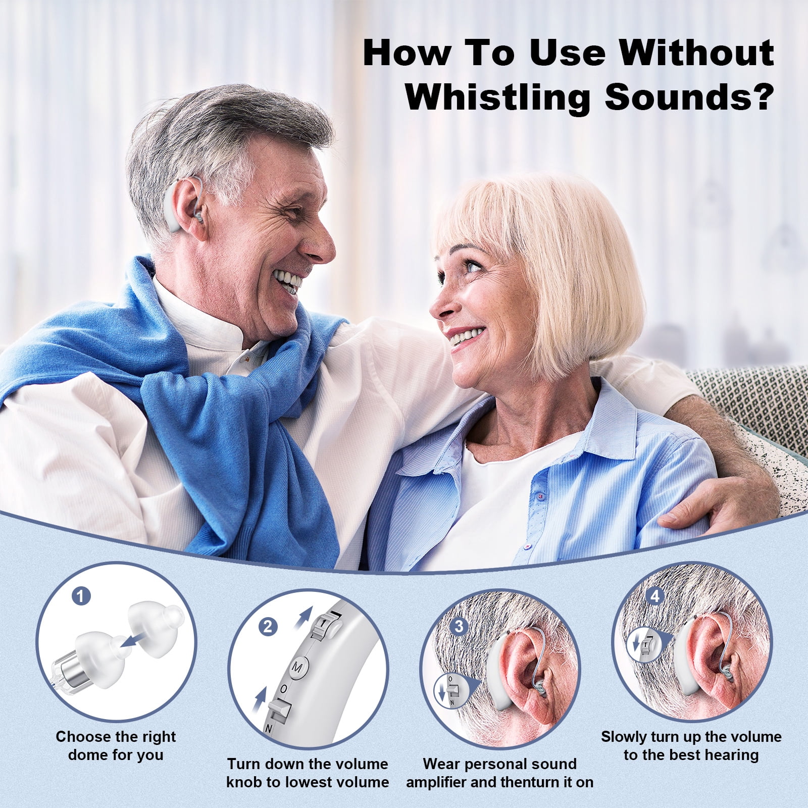 SUWU Rechargeable Hearing Aids for Seniors with Noise Cancelling,Hearing Loss Hearing Amplifiers,Digital Hearing Aid,Sound amplifier with Volume Control