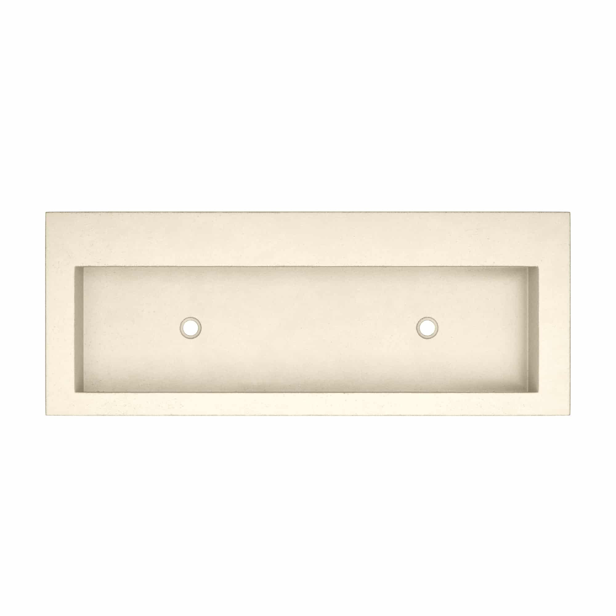 Native Trails NSL4819-AX Nativestone 48" Rectangular Concrete Drop In Bathroom Sink - Wood
