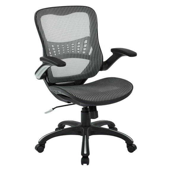 Mesh Seat and Back Manager Chair in Gray Mesh Fabric