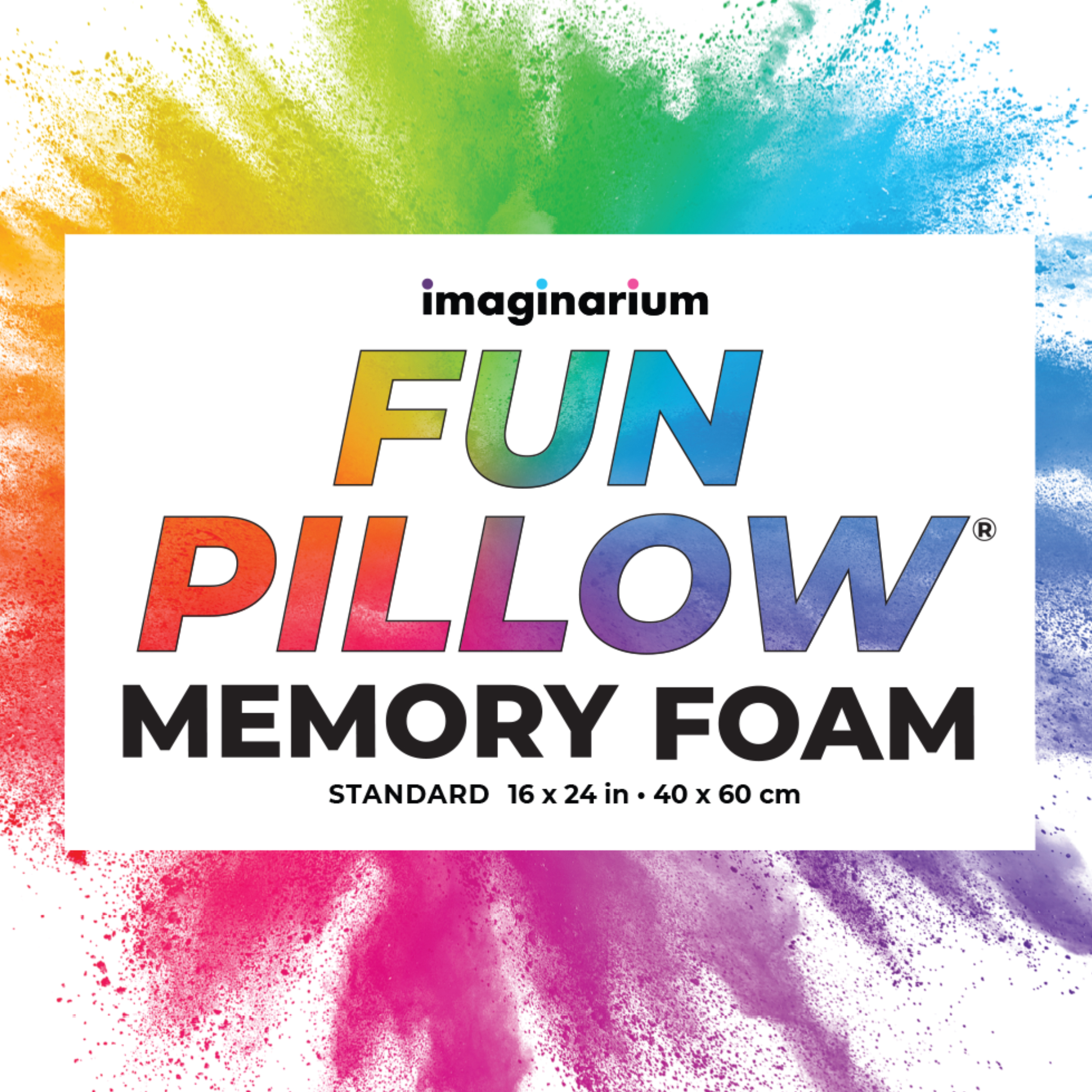 Imaginarium Memory Foam Fun Pillow, Standard/Queen, Blue, 2-Pack photo 4