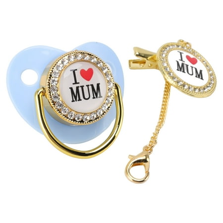 

Baby Portable Bling Baby Healthy Convenient Closed Loop Silicone Material With Clips For Household For 6 To 18 Months Baby Blue