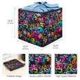 thumbnail image 3 of Graffiti Large Capacity Foldable Storage Basket with Handle 10.8"x10.5"x10.6" - Storage Bins, Storage Bin, Storage Box, 3 of 6