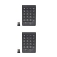 thumbnail image 3 of Seitruly Teclado negro 22 teclas MIni Numpad Teclado numérico Bluetooth Compatible con sistema Windows Android Nuevo negro 2.4G 2piezas, 3 of 5