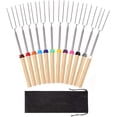 thumbnail image 1 of Marshmallow Roasting Sticks, Skewers Telescoping Rotating Forks Set Of 8 Hot Dog Fire Pit Outdoor Fireplace Campfire Accessories- Extendable Steel Fork Camping, 1 of 7