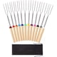 thumbnail image 1 of Palitos para asar malvaviscos, pinchos, tenedores giratorios telescópicos, juego de 8 hogueras para perros calientes, chimenea al aire libre, accesorios para fogatas, tenedor de acero extensible para, 1 of 7