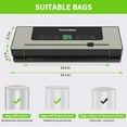 thumbnail image 3 of TOIAMOI Vacuum Sealer, Wet and Dry Food Storage, Built-In Cutter with 10 Vacuum Bags, Silver, 3 of 8