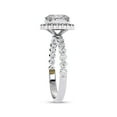 thumbnail image 3 of IGI Certified Lab Grown Diamond Engagement Ring | Center 8x6mm Oval Half Eternity Halo Solitaire Anniversary Wedding Rings For Women 14k Solid White Gold | F-G, VS-SI Quality (1.70 Ctw) Size-4.5, 3 of 6
