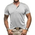 thumbnail image 2 of Razzly Big Mens Shirts Tall Man T Shirts for Men Mens Tee Shirts Big T Shirt Big T Shirts for Men Custom T Shirts for Men Big Mens T Shirts Mens Set Designer T Shirts for Men Shirts(Light Gray,2XL), 2 of 5