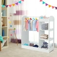 thumbnail image 3 of Infans Kids Dress up Storage Hanging Armoire Dresser Costume Closet w/ Mirror Shelves, 3 of 7