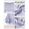 thumbnail image 4 of MOYIKO Women Casual Ruffle Half Sleeve Summer tops Crewneck Eyelet Shirts Flowy Dressy Tunic Blouses, 4 of 7