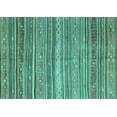 thumbnail image 1 of Ahgly Company Machine Washable Indoor Rectangle Southwestern Turquoise Blue Country Area Rugs, 2' x 5', 1 of 4