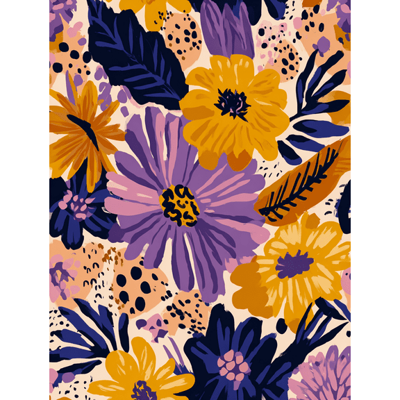 Abstract Floral Canvas Wall Art,Modern Decor for Living Room Bedroom Dining Room Apartment