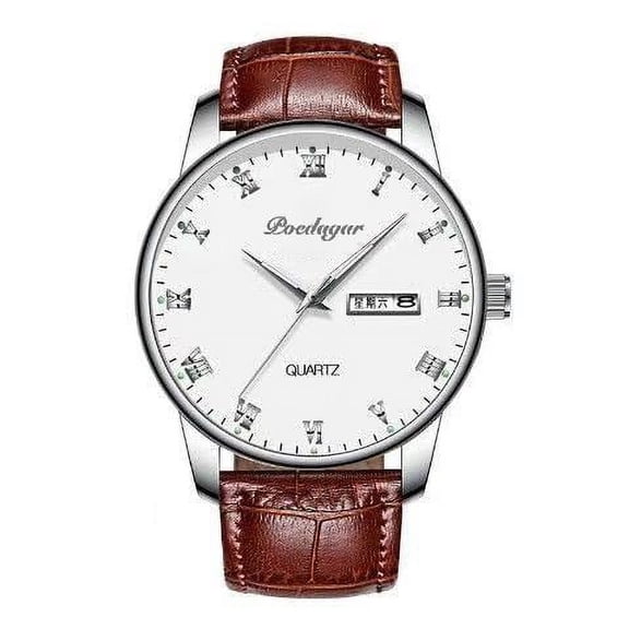 POEDAGAR Men Watch Stainless Steel Business Watches Top Brand Luxury Quartz Men's Wristwatch Waterproof Luminous Date Week Man