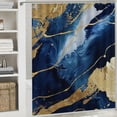 thumbnail image 6 of Awypu Modern Marble Texture Waterproof Shower Curtain, Durable and Washable, Multiple Sizes Available White, 6 of 7