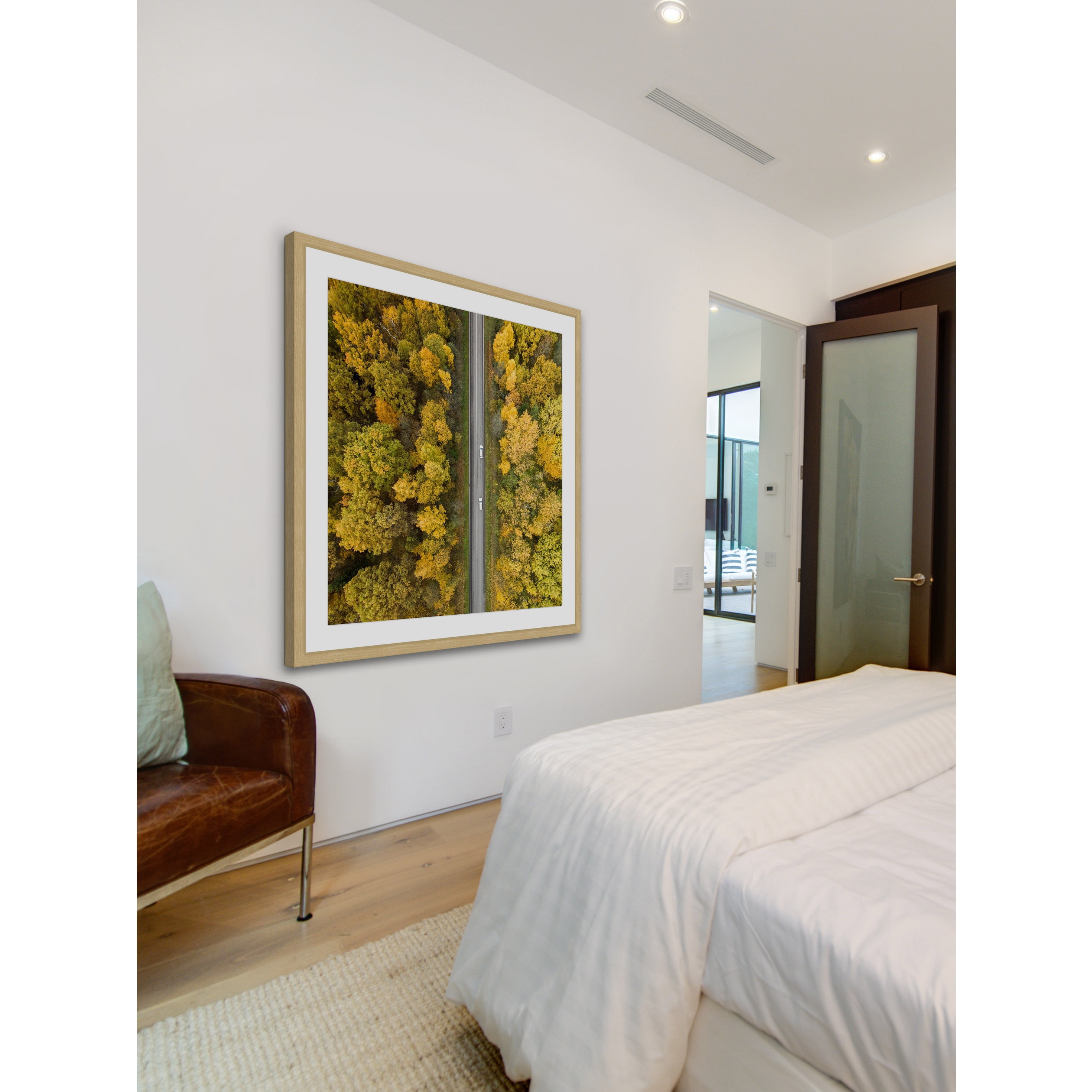 Marmont Hill "Nature Road" By Karolis Janulis Framed Painting Art Print, 32.0" x 1.5"