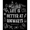thumbnail image 2 of Women's Harry Potter Life is Better at Hogwarts Icons  Graphic Tee Black Large, 2 of 4