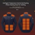 thumbnail image 4 of Herrnalise Outdoor Warm Clothing Heated For Riding Skiing Fishing Charging Via Heated Coat Blue, 4 of 6