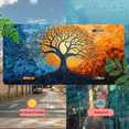 thumbnail image 5 of 1 Pcs 2D Flat License Plate Covers & Frames, Tree in Mosaic For Decorative Front, Waterproof For Decoration Aluminum License Plate Covers & Frames Cover For Men Women, 12" X 6", 5 of 7