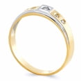 thumbnail image 2 of Precious Stars 14K Two-Toned Gold Cubic Zirconia 3-mm Ladies Wedding Band, 2 of 4