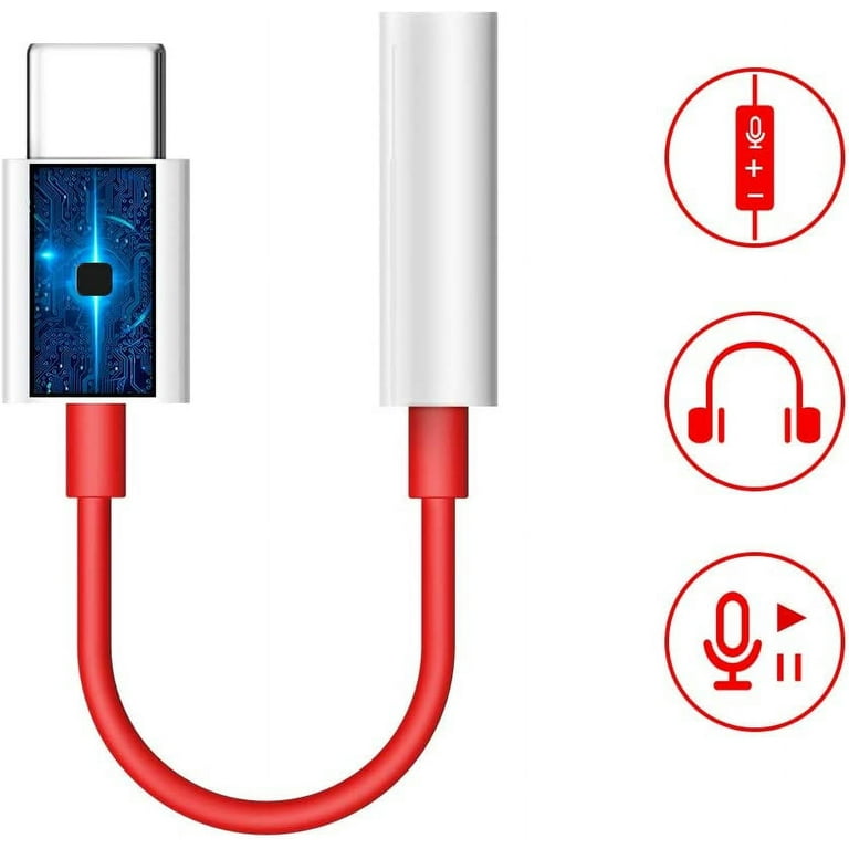 USB-C Earphone Adapter for OnePlus Nord Headphone Audio Jack