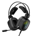 thumbnail image 1 of Casque de Jeu Filaire USB à Son Surround 7.1 avec Effet d'Éclairage RVB, Bandeau Aile Volante Adaptatif, Cache-Oreilles Respirants, Réduction du Bruit, 1 of 8