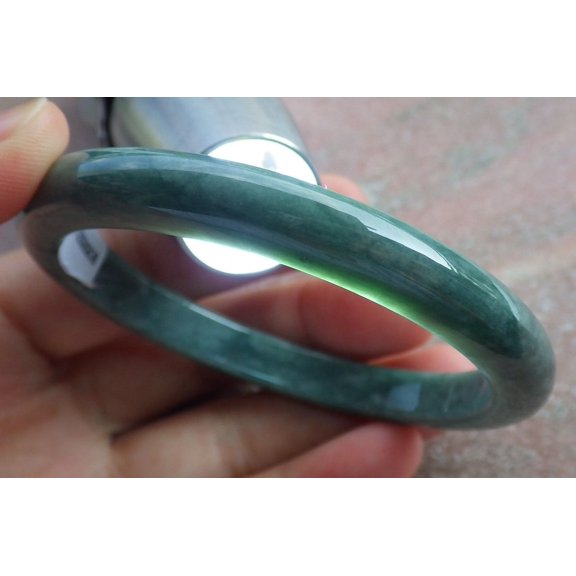 Green Natural A JADE Jadeite Bangle Bracelet 58 mm 680649 TN