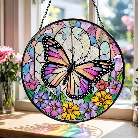 Large Butterfly Decor Window Hanging, Butterfly Suncatcher for Window Decoration, Butterfly Suncatcher