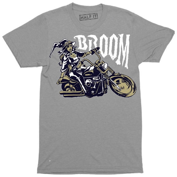 Funny Witch Riding A Motorbike In A Cool Way Men's Gift T-Shirt