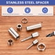 thumbnail image 4 of 16 piezas espaciador de acero inoxidable 304 3/8" OD x 1/4" ID x 1/4" Longitud (10x6x6 mm) separador de tornillo sin rosca acabado liso espaciador redondo de metal para tornillos y varillas M6, 4 of 6