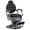 Gray, variant on BarberPub Heavy Duty Barber Chair with Headrest, All Purpose Antique Hydraulic Reclining Salon Chair, White with Gold Frame