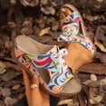 thumbnail image 5 of Orthopedic Sandals for Women with Arch Support Platform Colorful Sandals Wide Width Summer Casual Dressy Wedges Comfortable Beach Vacation Shoes, 5 of 9