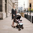 thumbnail image 3 of Lightweight foldable travel stroller, baby stroller, reclining function, lying flat position, compact stroller, with mosquito net and mat, 98*71*45 cm, 3 of 5