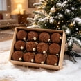 thumbnail image 6 of Christmas Tree Ornaments Balls, 12 Pack 2.4 Inch Flocked Velvet Christmas Tree Ornaments Plastic Balls, 6 of 6