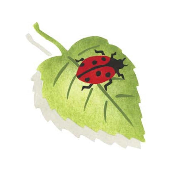 Ladybug on Leaf Wall Stencil SKU #2781 by Designer Stencils