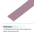 thumbnail image 3 of Uxcell Nylon Webbing Strap Flat 3/8" 50 Yards for DIY Luggage rack Pale Purple, 3 of 7