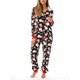 thumbnail image 1 of Pijama navideño 2024 para mujer, con estampado a cuadros, cálido, de manga larga, bonito mono con capucha y cremallera, 1 of 1