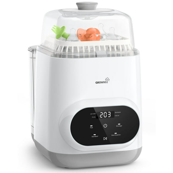 Grownsy EaseClean Laveuse de Bouteilles Pro / Laveuse de Bouteilles Tout-en-un et Stérilisateur et Sécheuse / Laveuse de Biberons pour Bouteilles, Pièces de Pompe et Essentiels pour Bébé / Remplace le Lavage à la Main