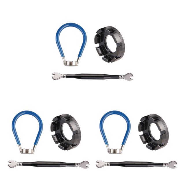Sonducket Llave de ranura de 8 vías para bicicleta, herramientas de reparación de llave de radios de ciclo, ajustador de acero al carbono duro, juego de Type1 NO1 Sonducket CBP494472