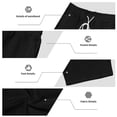 thumbnail image 4 of FRSASU Men's Casual Jacquard Knit Short Sleeve T Shirts and Shorts Summer Beach Vacation 2 Piece Outfit Lounge Workout Sets Black, 4 of 6
