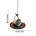 thumbnail image 6 of Outdoor Hanging Bird Feeder, 7.87 inch Metal Teacup Birdfeeder Wild Bird Feeder Tray for Platform, Outdoors, Backyard, Garden, 6 of 6