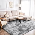 thumbnail image 2 of Conbriboy Solid Shag Collection Carpet–5x7ft Tie-dye Gray Fluffy Area Rugs Perfect for Living Room, Dining room, 2 of 6