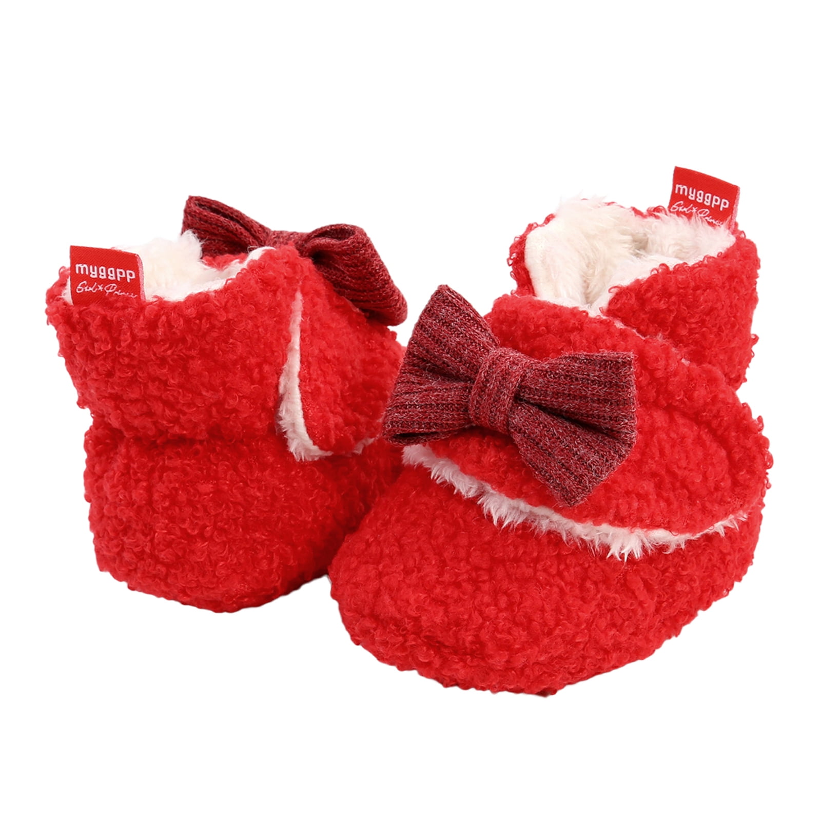 en kreditor Betsy Trotwood flare Puloru Infant Flat Shoes with Decorative Bow Knot, High-top Warm Shoes -  Walmart.com