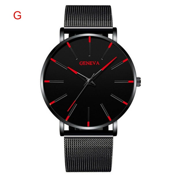 Reloj de cuarzo para mujer, relojes para parejas, relojes finos de moda para hombre y mujer, reloj de pulsera de cuarzo de malla de acero inoxidable para negocios.