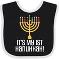 thumbnail image 3 of Inktastic 1st Hanukkah Menorah Childs Boys or Girls Baby Bib, 3 of 4