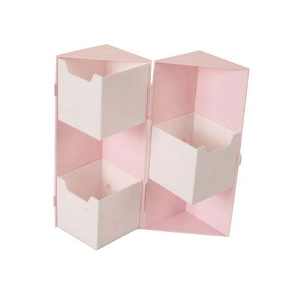 Makeup Jewelry Organizer, Bathroom Organizer Case, Multipurpose Makeup Holder Container Multifunctional Organization for Bedroom Bathroom Desk Pink