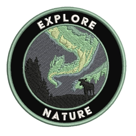 Explore Nature! 3.5 Inch Iron Or Sew On Embroidered Fabric Badge Patch Seek Adventure, National Park Iconic Series