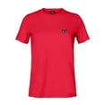 thumbnail image 4 of Dalix Butterfly Embroidered Cotton Relaxed Fit Short Sleeve Crewneck Tee Shirt Women in Red XS X-Small, 4 of 5