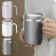 thumbnail image 1 of 1 Piezas Taza de café aislante de 500 ml con mango y tapa deslizante, Construcción de acero inoxidable de doble pared resistente a salpicaduras mantiene las bebidas calientes o frías JASKFLY, 1 of 8
