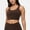 Brown, variant on Women's Strappy Back Sports Bra with High Support - Small, Green