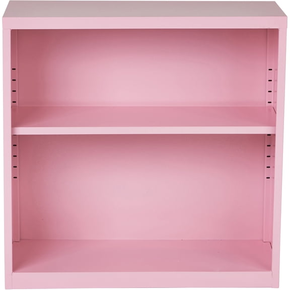 OSP Home Furnishings Metal Bookcase in Pink Finish